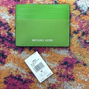 Michael Kors Vibrant Green Card Holder